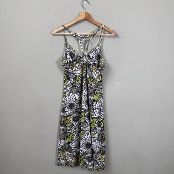 Prana Floral Shelf Bra Traveler's Mini Dress Women Small Athletic Outdoor Active - Picture 3 of 12